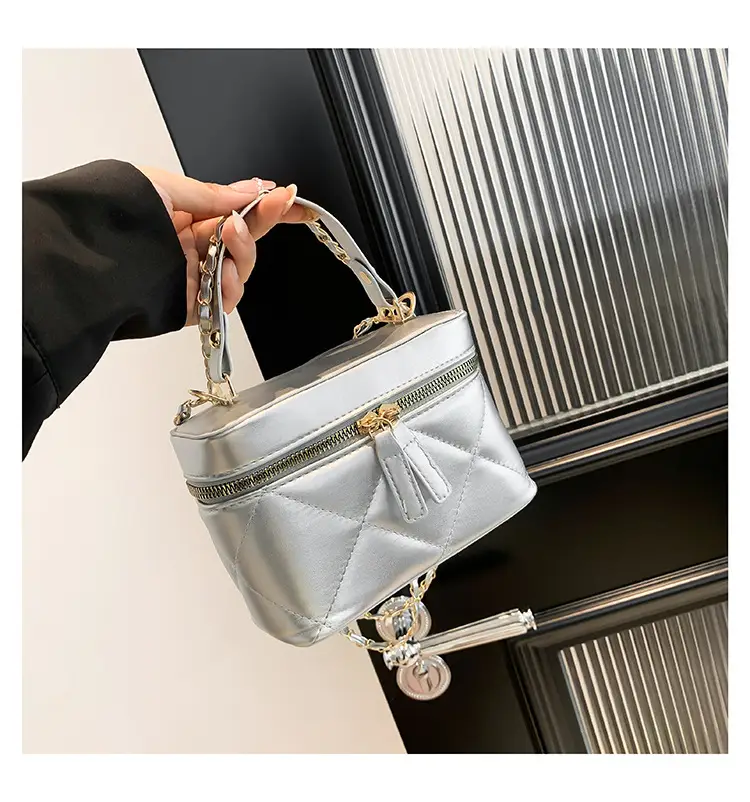 Pink Rhombic Chain Shoulder Crossbody Bag 2025 — feature 28