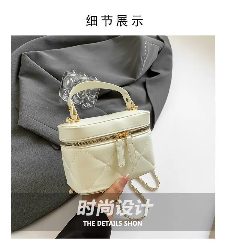 Pink Rhombic Chain Shoulder Crossbody Bag 2025 — feature 3