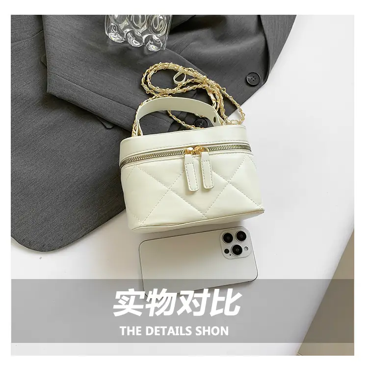 Pink Rhombic Chain Shoulder Crossbody Bag 2025 — feature 6