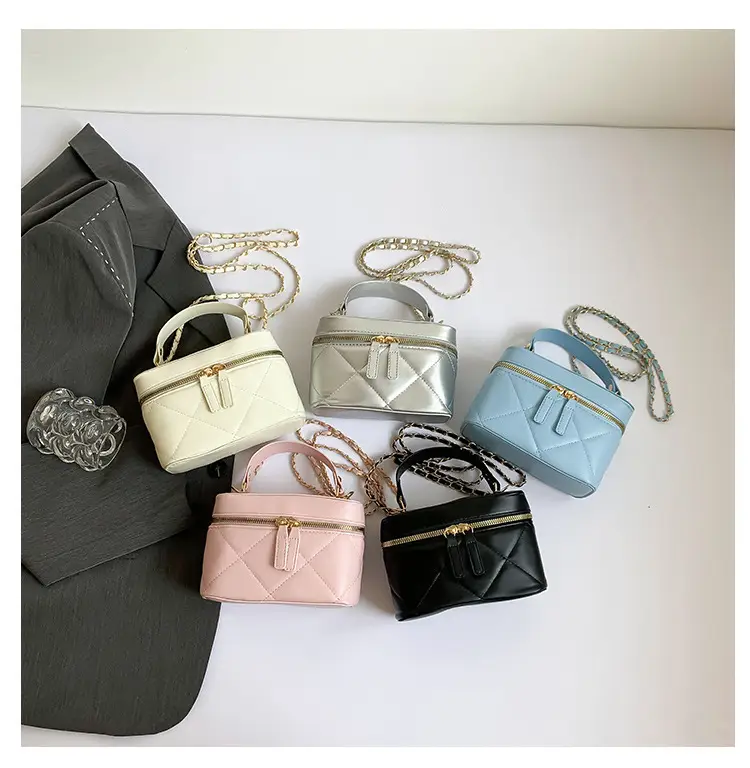 Pink Rhombic Chain Shoulder Crossbody Bag 2025 — feature 8