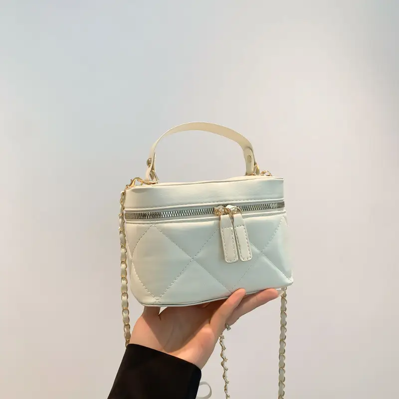 Pink Rhombic Chain Shoulder Crossbody Bag 2025 - Image 2