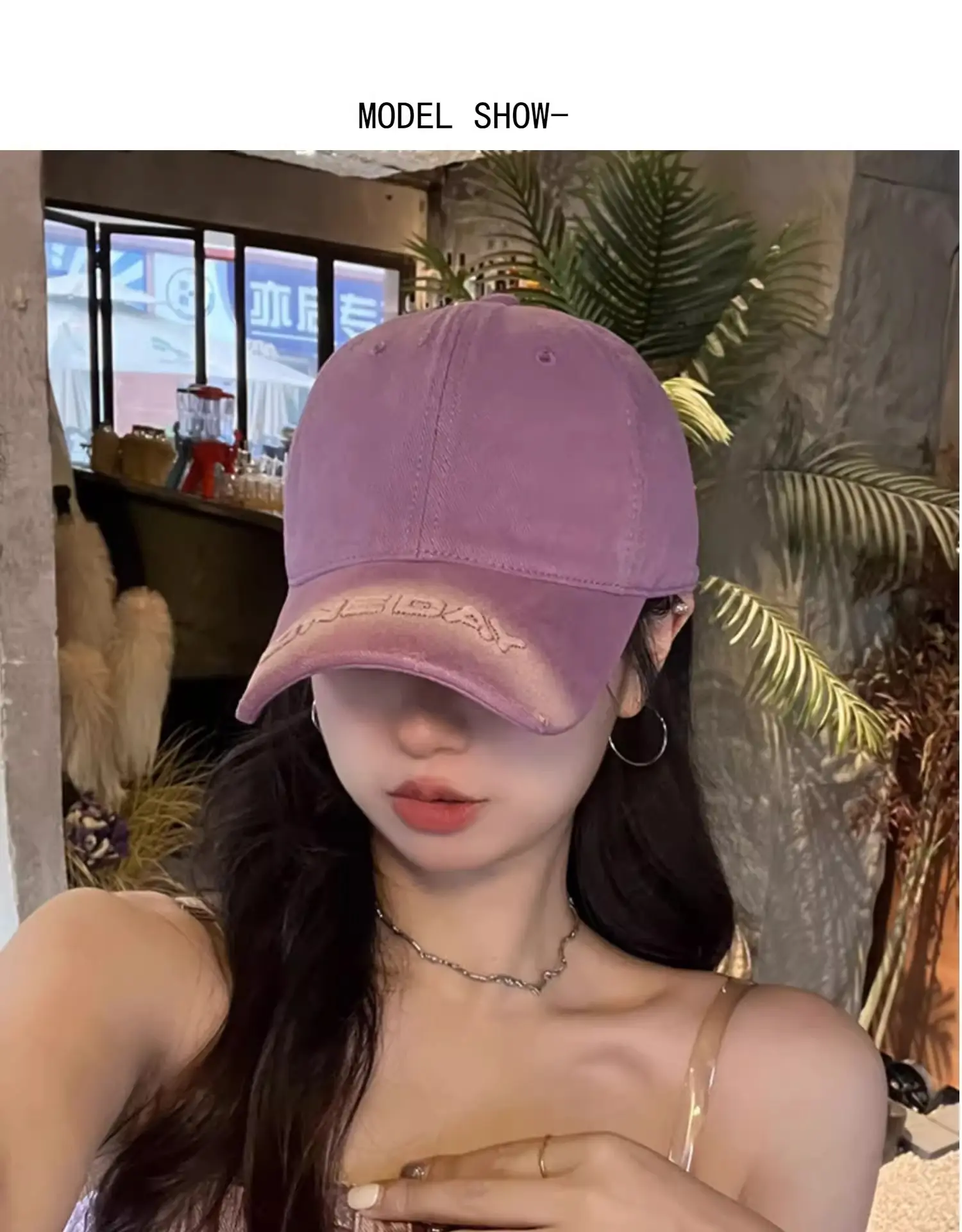 Purple Vintage Baseball Cap for Men Women — feature 3