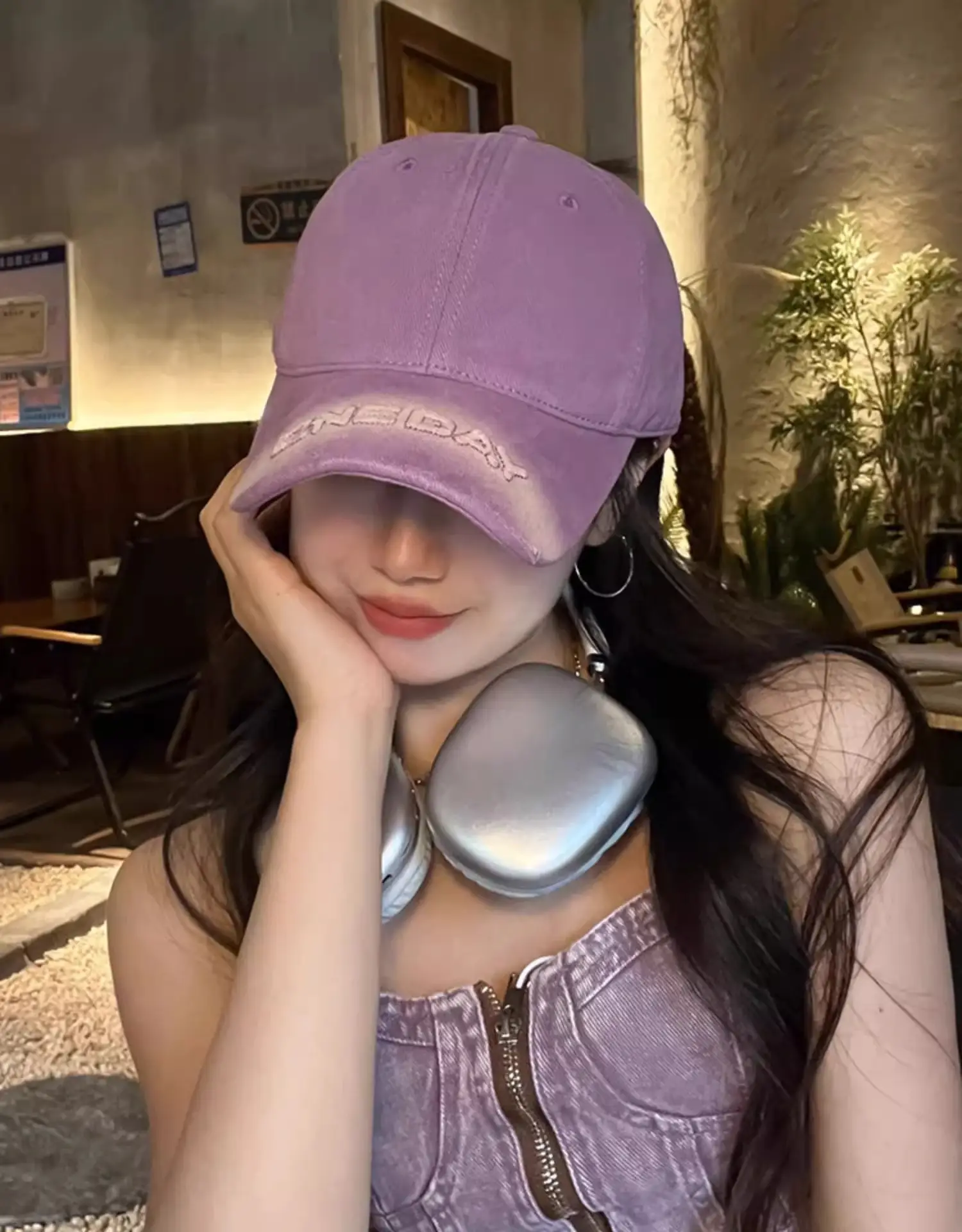 Purple Vintage Baseball Cap for Men Women — feature 5