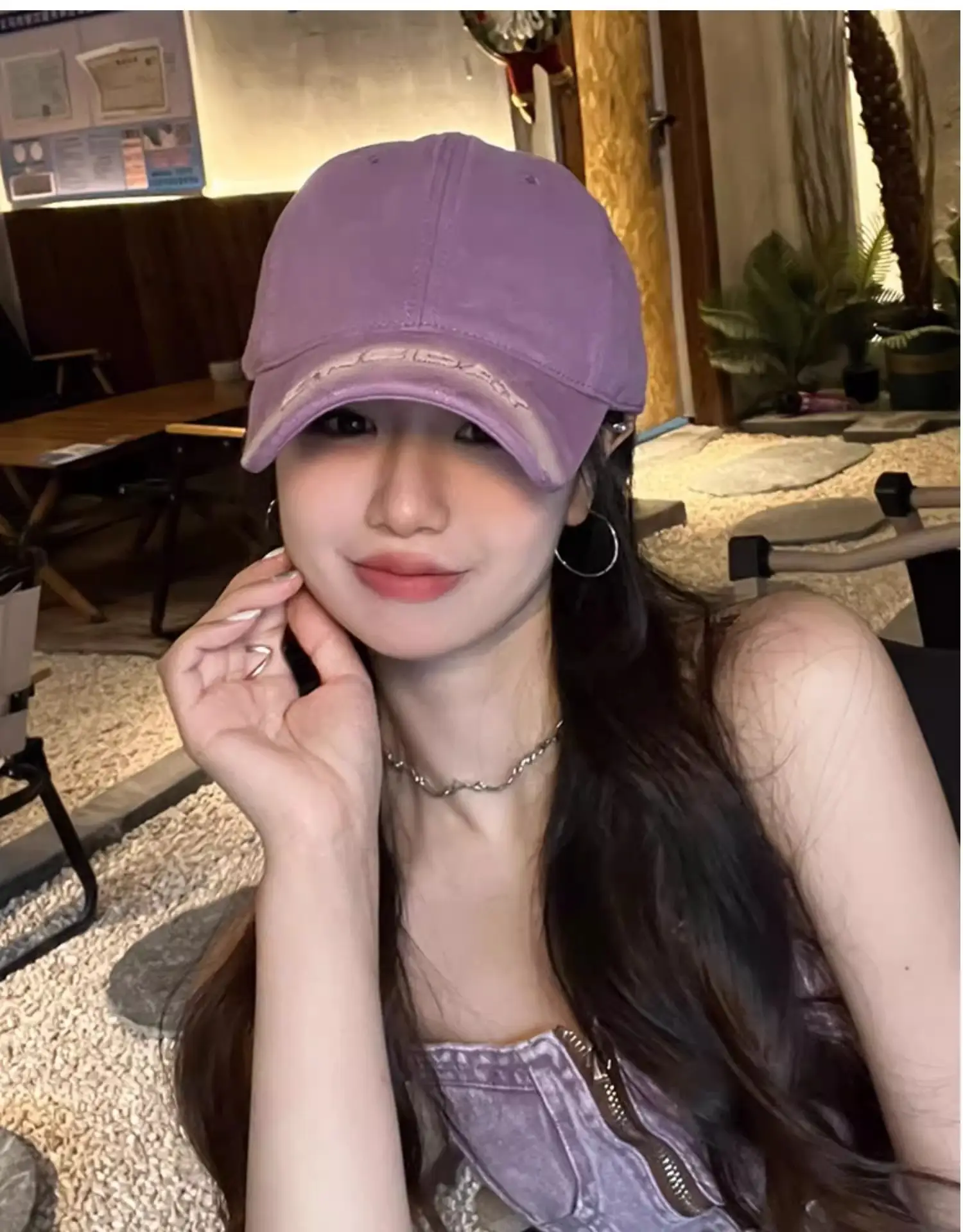 Purple Vintage Baseball Cap for Men Women — feature 7