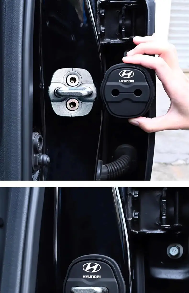 Suitable for modern door lock buckle cover Elantra ix35 Tucson Mingtu Sonata car door lock shock-absorbing protective cover — feature 13