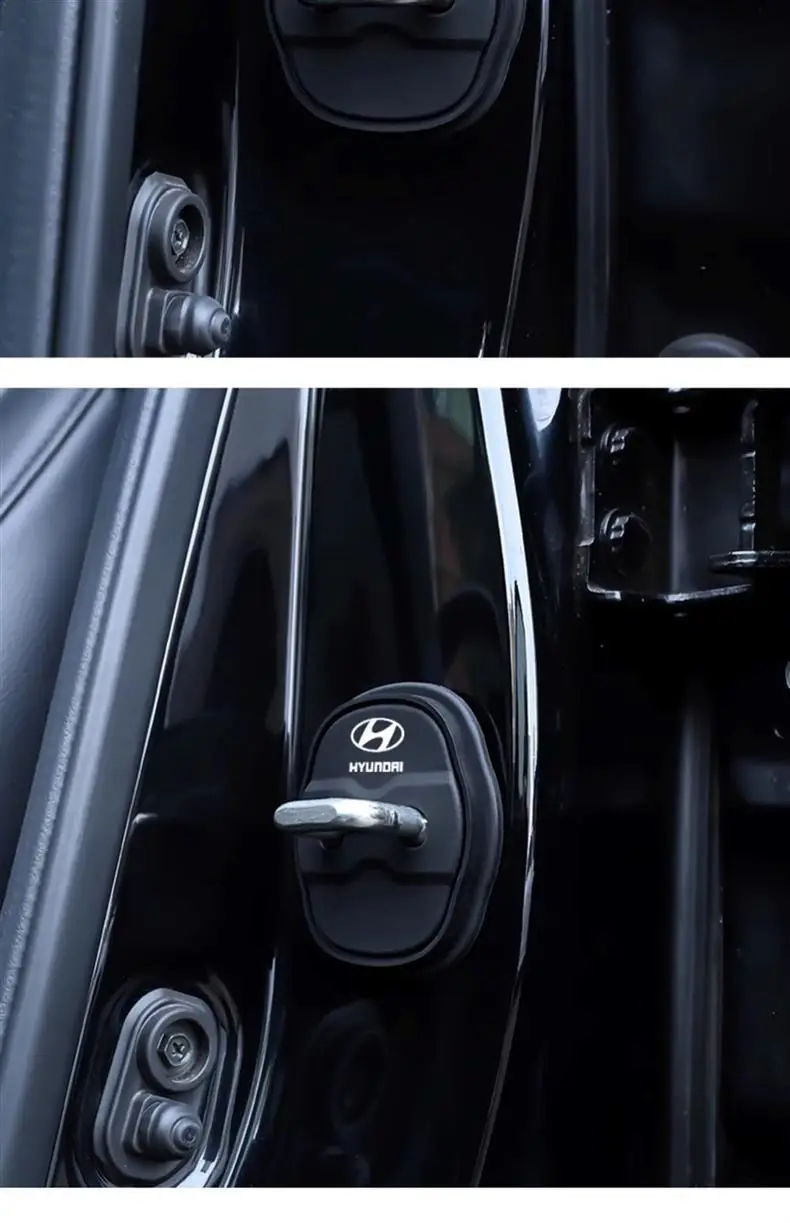 Suitable for modern door lock buckle cover Elantra ix35 Tucson Mingtu Sonata car door lock shock-absorbing protective cover — feature 14