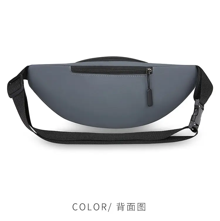 Men's Blue Fashion Waist Bag with 3 Compartments — feature 28