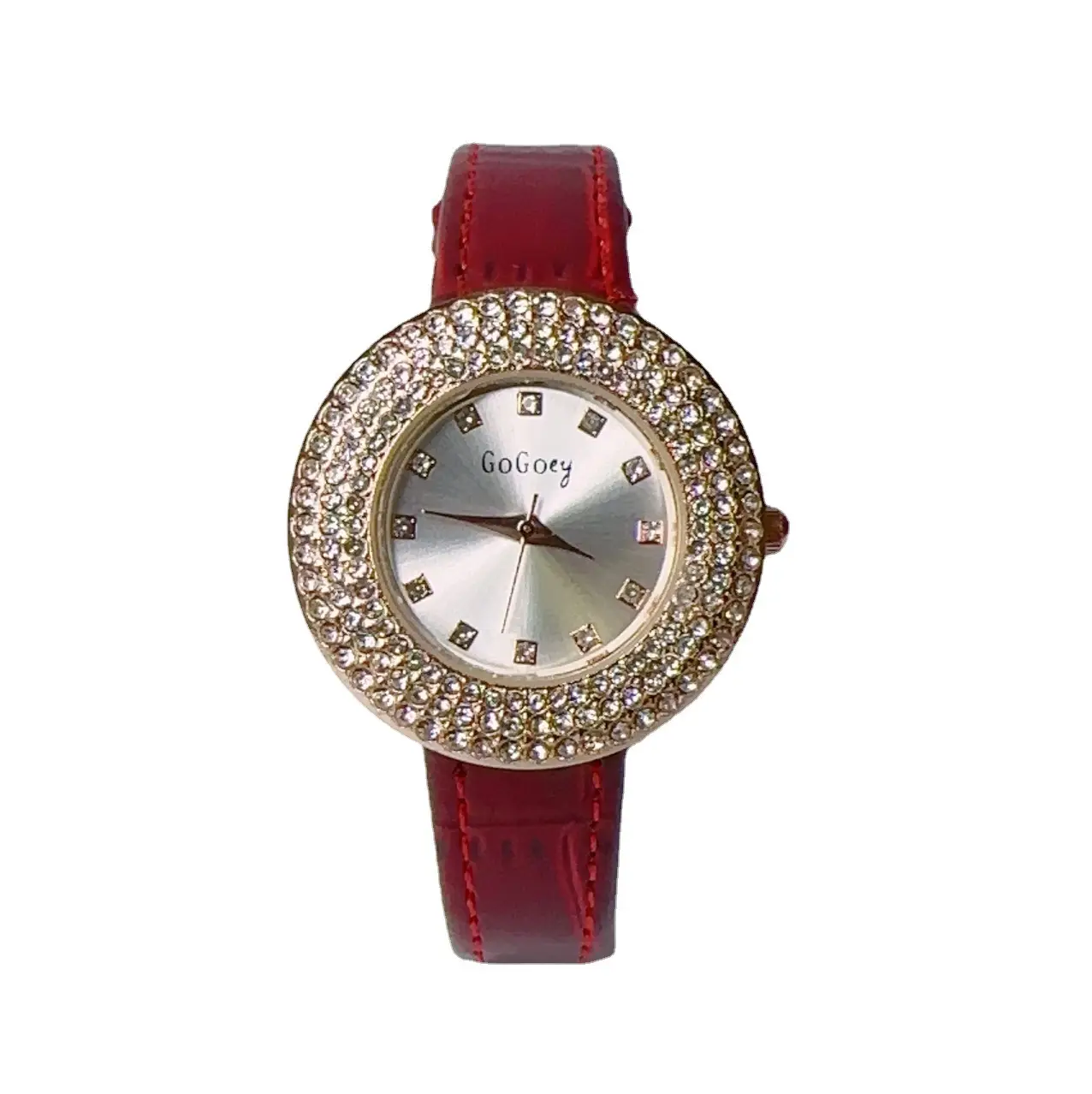 Women's Rhinestone Quartz Watch Silver Strap - Image 13
