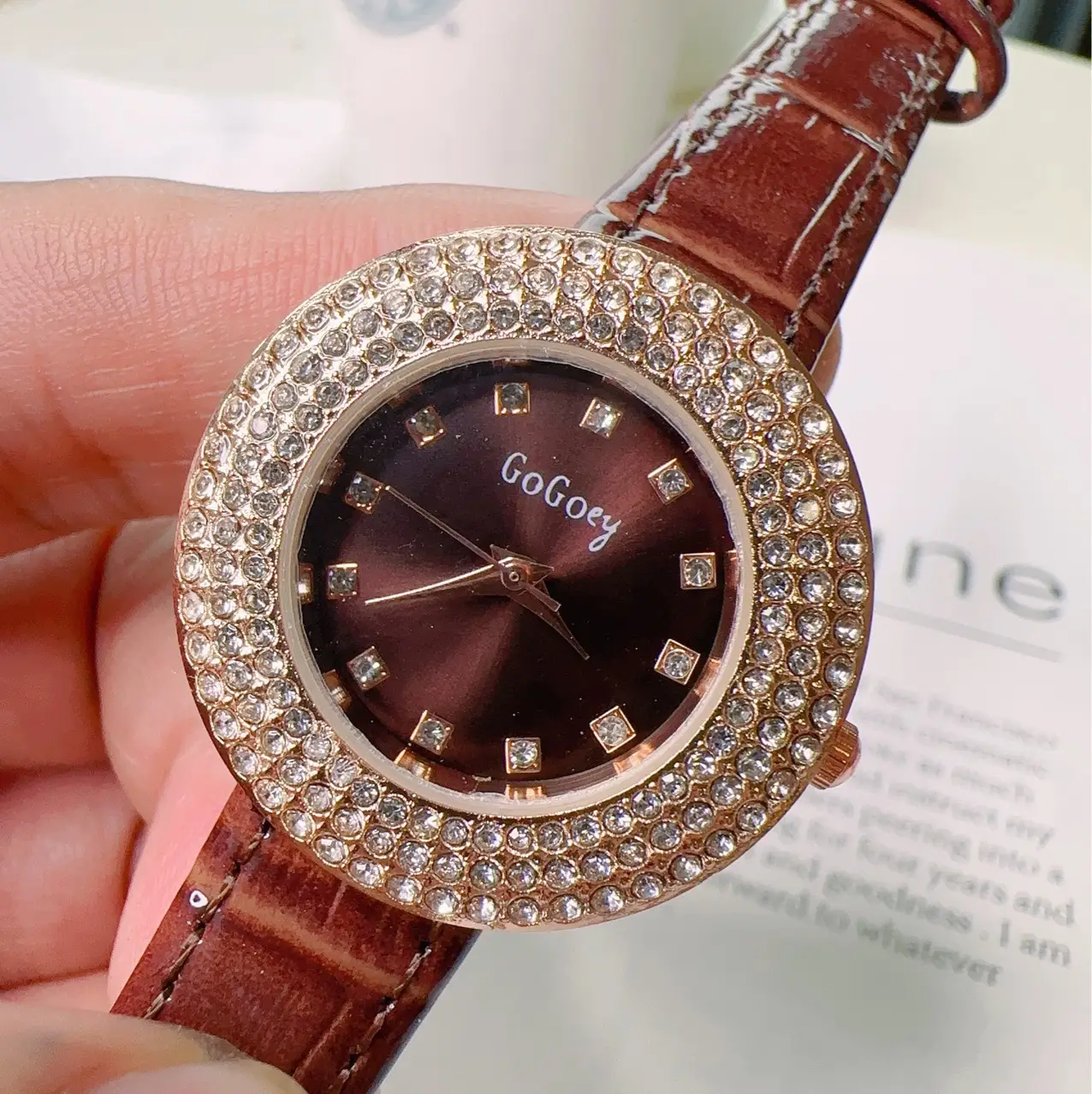 Women's Rhinestone Quartz Watch Silver Strap - Image 2