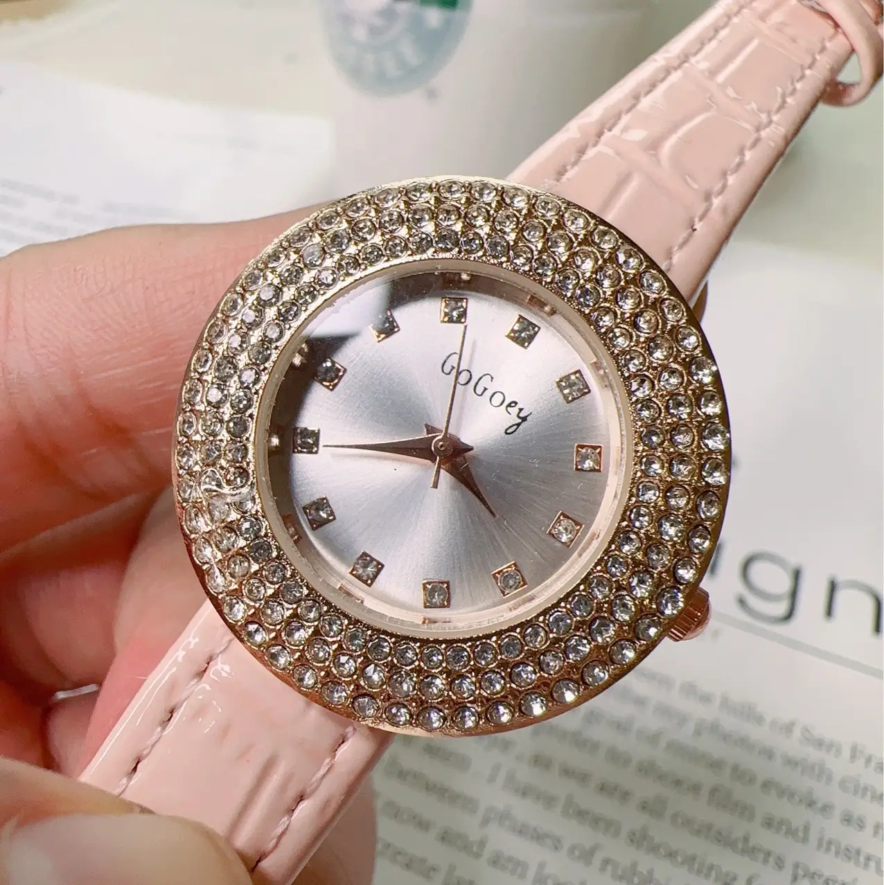 Women's Rhinestone Quartz Watch Silver Strap - Image 5