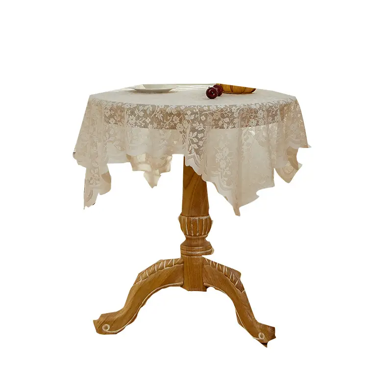 Cross-border European-style Oil-proof Lace Hollow Tablecloth Light Luxury High-end Tea Table Cloth Coffee Table Cloth Refrigerator Cloth Long Tablecloth