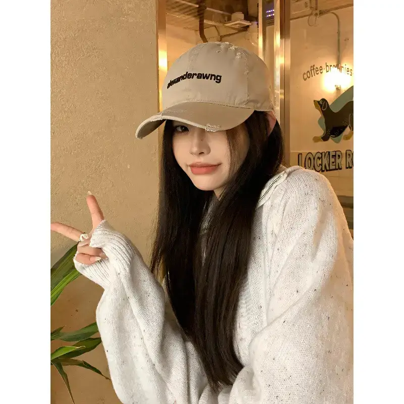Women's Black Denim Baseball Cap with "Deternderawng" Logo - Image 10