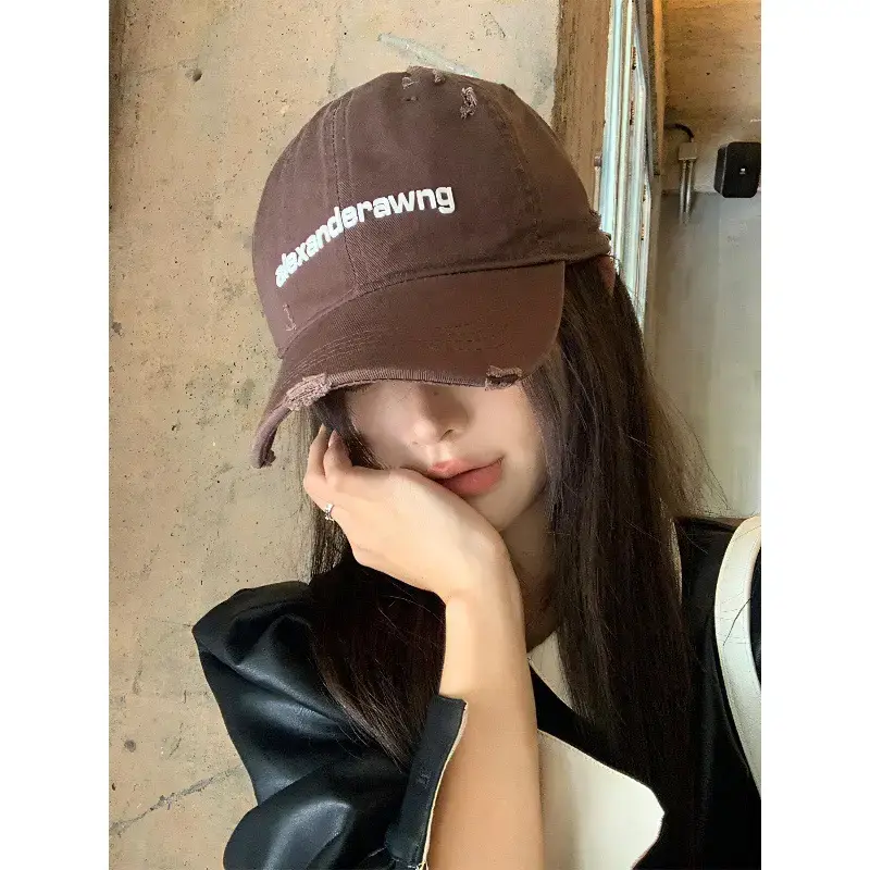 Women's Black Denim Baseball Cap with "Deternderawng" Logo - Image 11