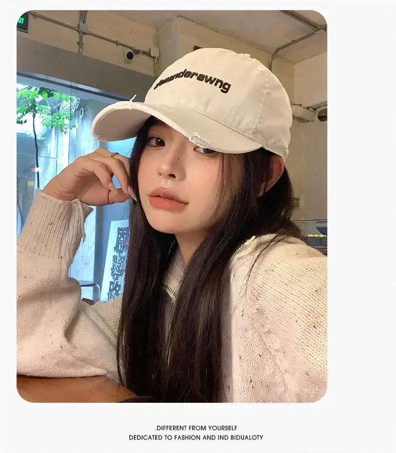 Women's Black Denim Baseball Cap with "Deternderawng" Logo — feature 4