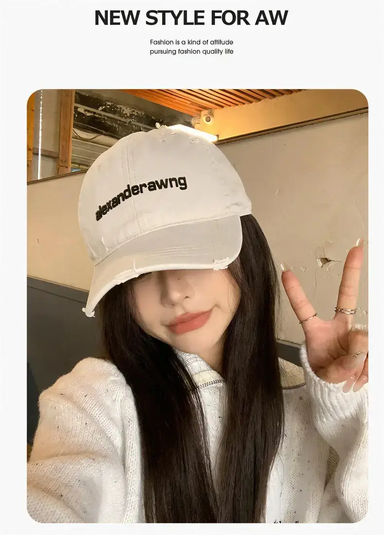 Women's Black Denim Baseball Cap with "Deternderawng" Logo — feature 5