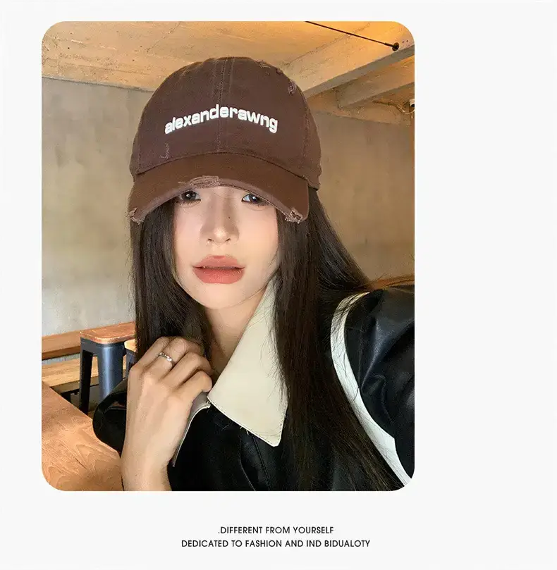 Women's Black Denim Baseball Cap with "Deternderawng" Logo — feature 7