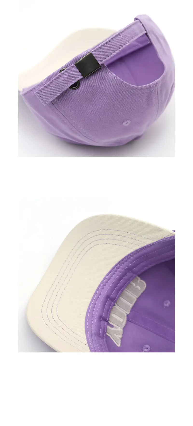 Children's Purple Embroidered Baseball Cap — feature 4