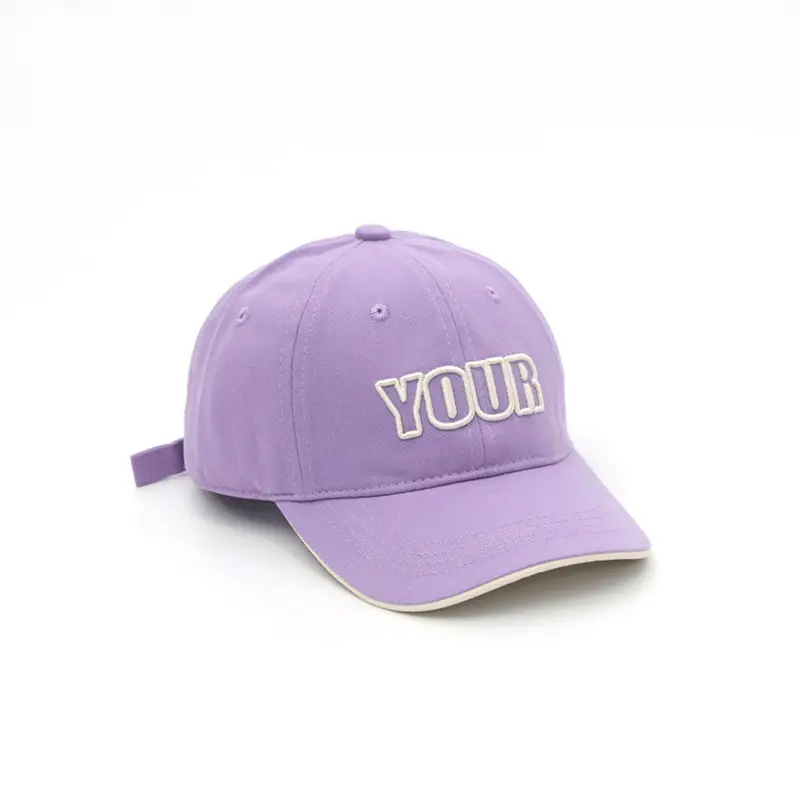 Children's Purple Embroidered Baseball Cap - Image 4
