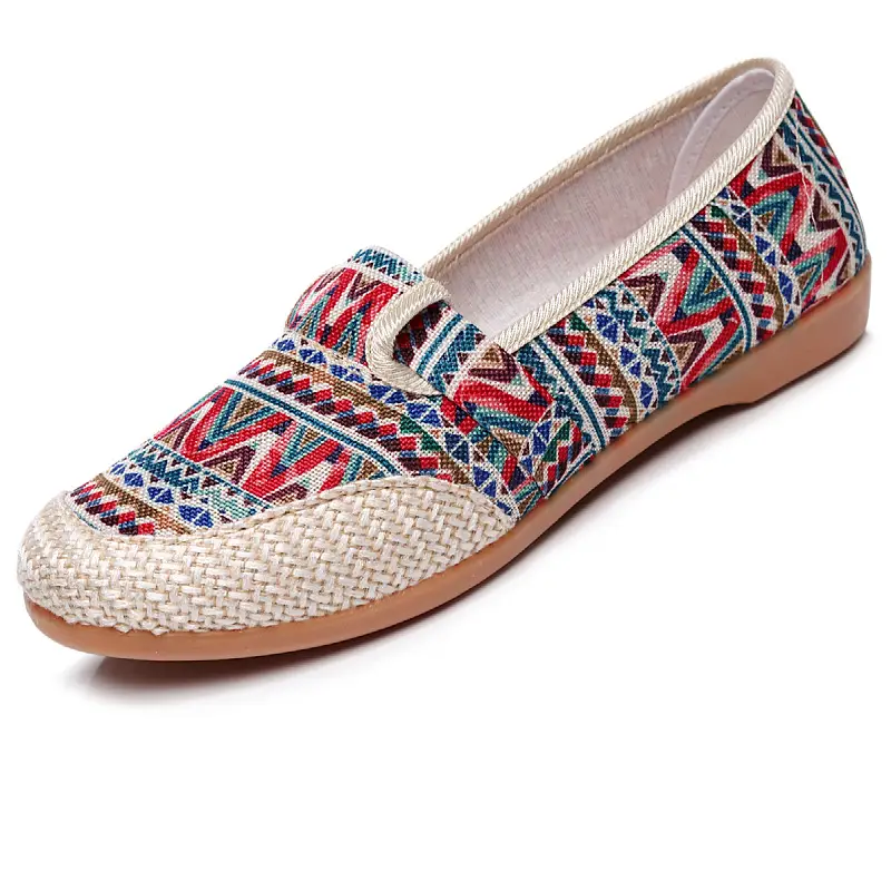 2026 Old Beijing Cloth Shoes for Women, Ethnic Style, Middle-Aged and Elderly Mother's Cloth Shoes, Non-Slip, Soft Sole, Comfortable Linen Fisherman Shoes - Image 11