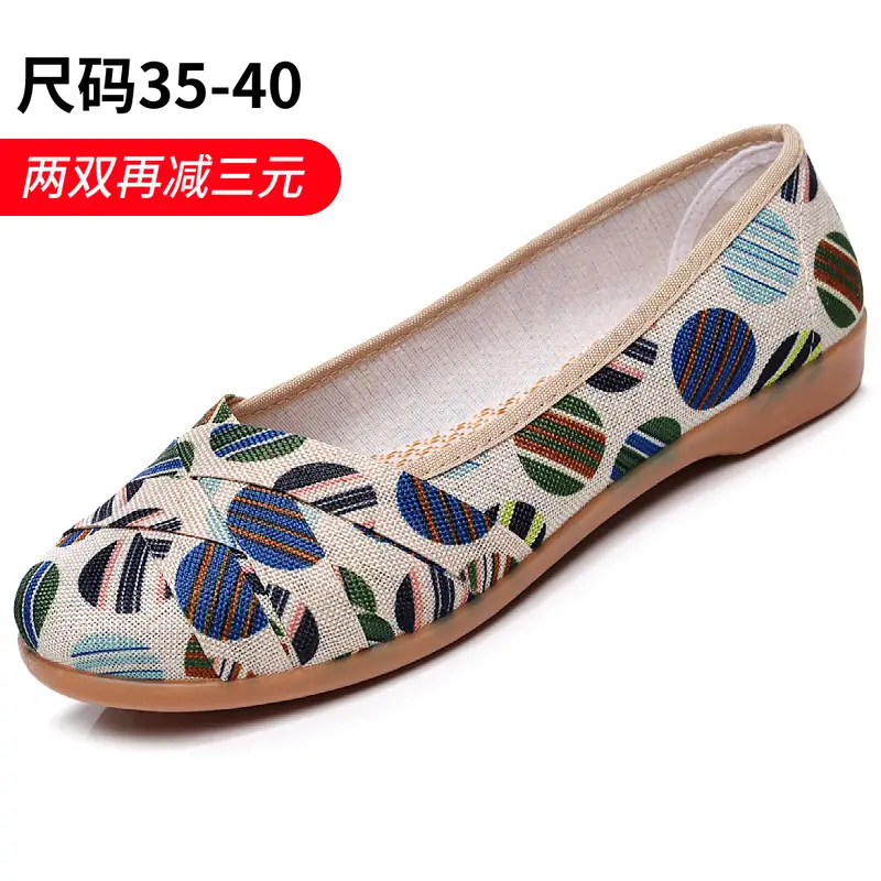 2026 Old Beijing Cloth Shoes for Women, Ethnic Style, Middle-Aged and Elderly Mother's Cloth Shoes, Non-Slip, Soft Sole, Comfortable Linen Fisherman Shoes - Image 7
