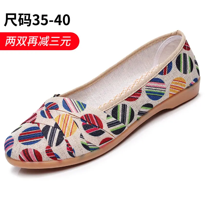 2026 Old Beijing Cloth Shoes for Women, Ethnic Style, Middle-Aged and Elderly Mother's Cloth Shoes, Non-Slip, Soft Sole, Comfortable Linen Fisherman Shoes - Image 8