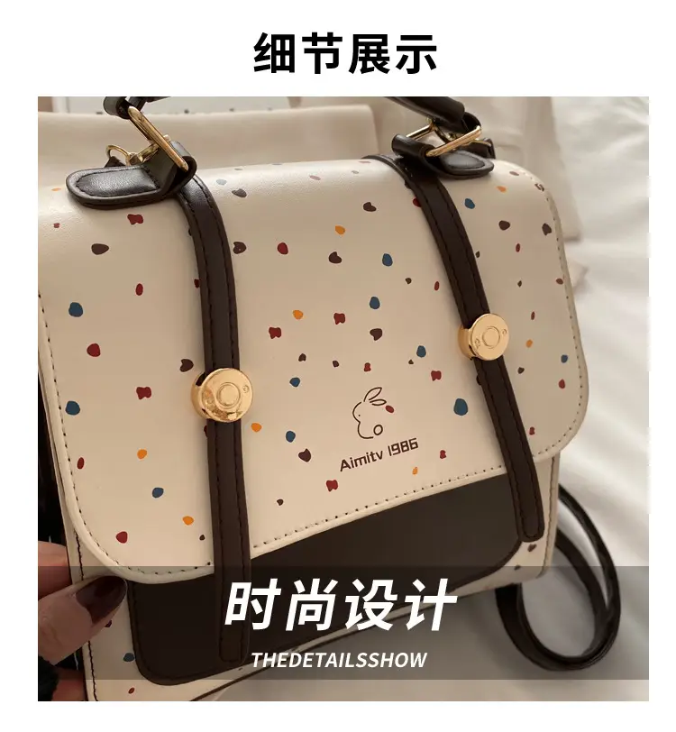 Women's Vintage Dot Backpack One Shoulder Wave Print — feature 3