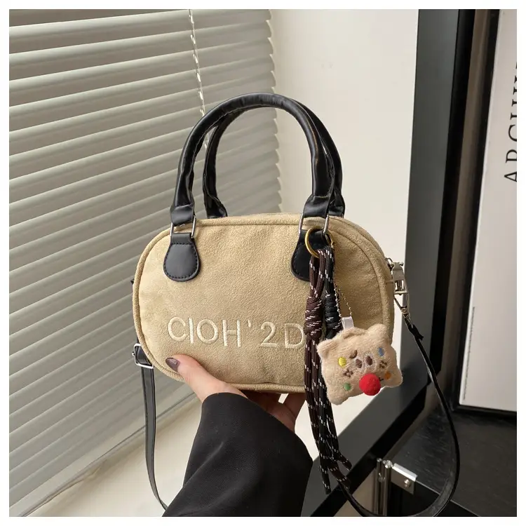 Women's Soft Leather Shoulder Bag with Cute Charm — feature 14