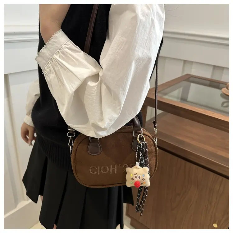 Women's Soft Leather Shoulder Bag with Cute Charm — feature 25