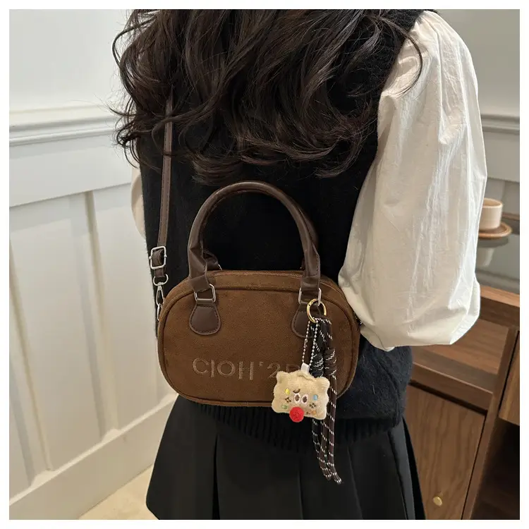Women's Soft Leather Shoulder Bag with Cute Charm — feature 28