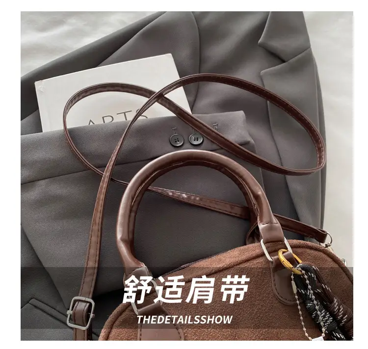 Women's Soft Leather Shoulder Bag with Cute Charm — feature 5