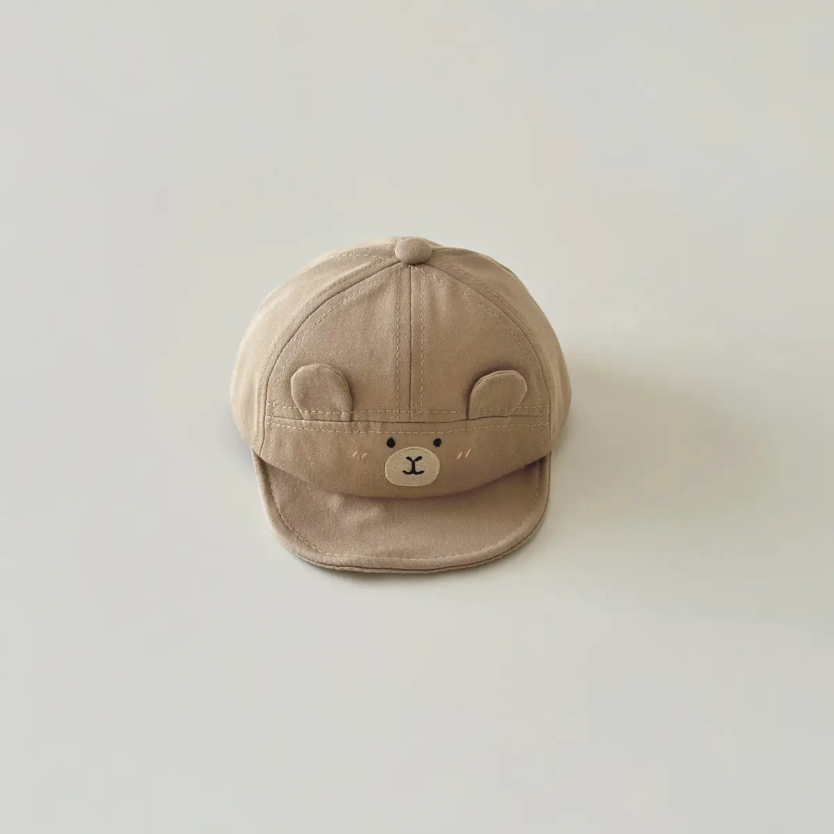 Brown Cartoon Baby Cap with Face Design - Image 22