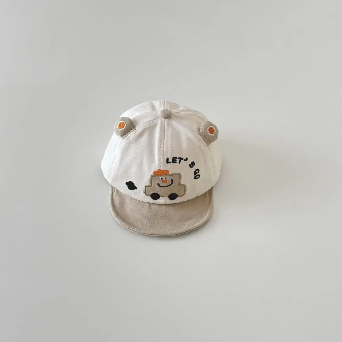 Brown Cartoon Baby Cap with Face Design - Image 23