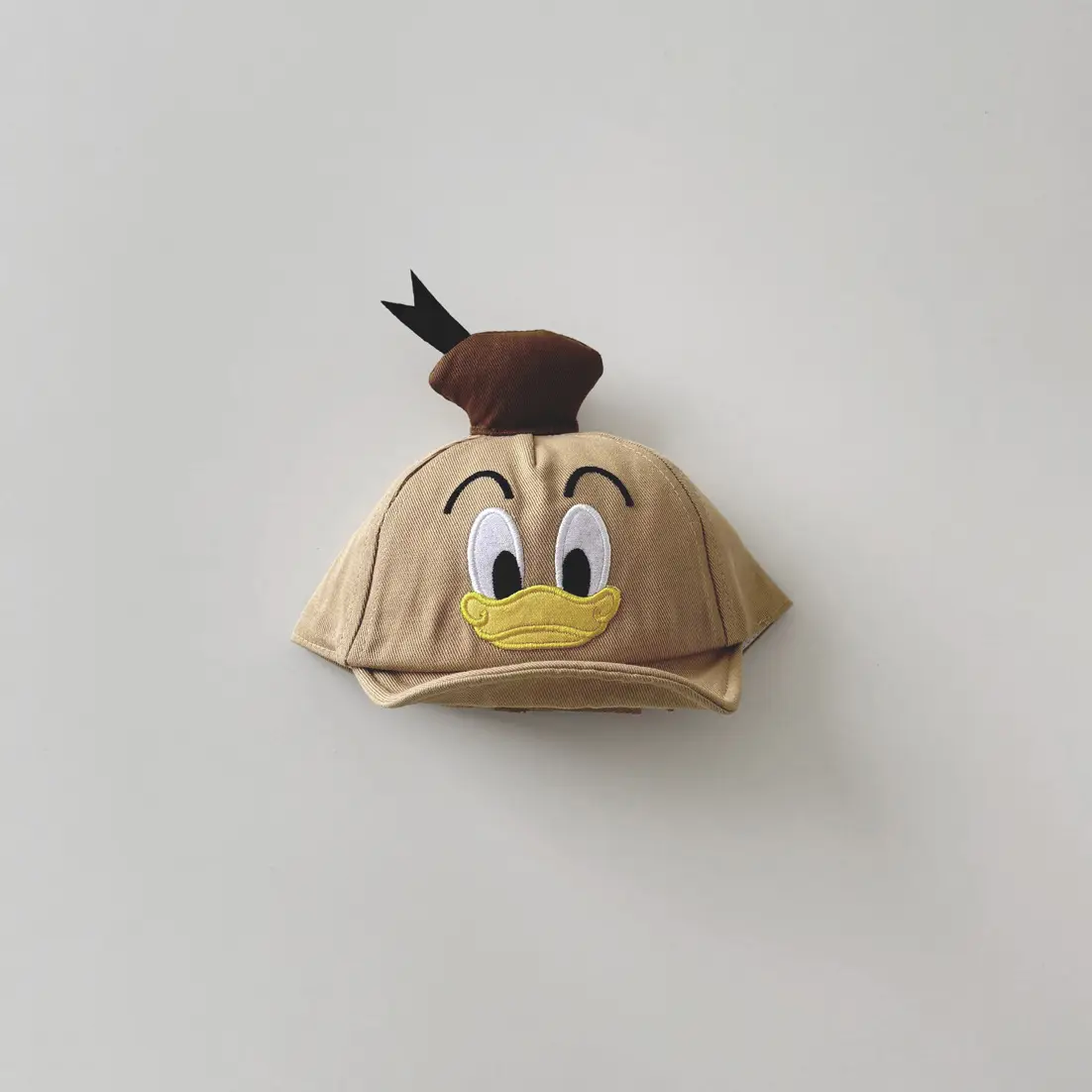 Brown Cartoon Baby Cap with Face Design - Image 31