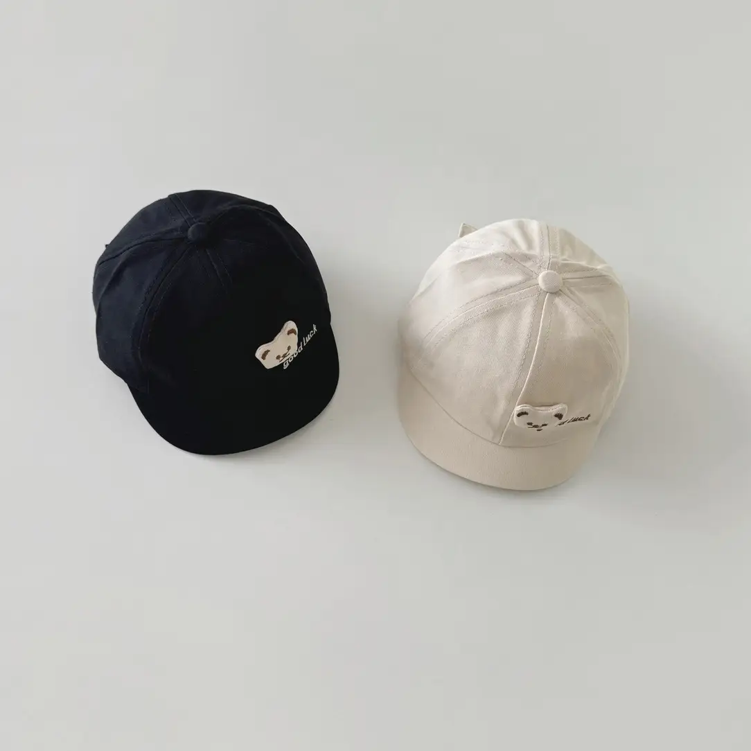 Cute White Baby Hat with Buckle for Girls - Image 6