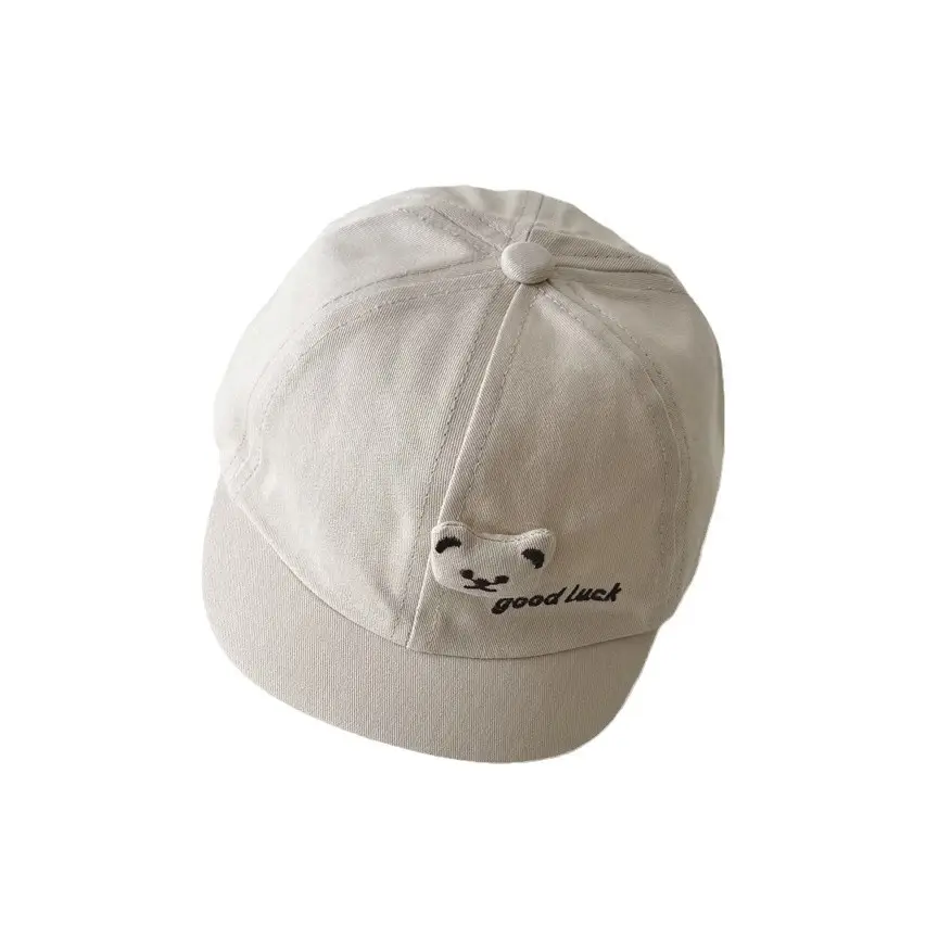 Cute White Baby Hat with Buckle for Girls - Image 9