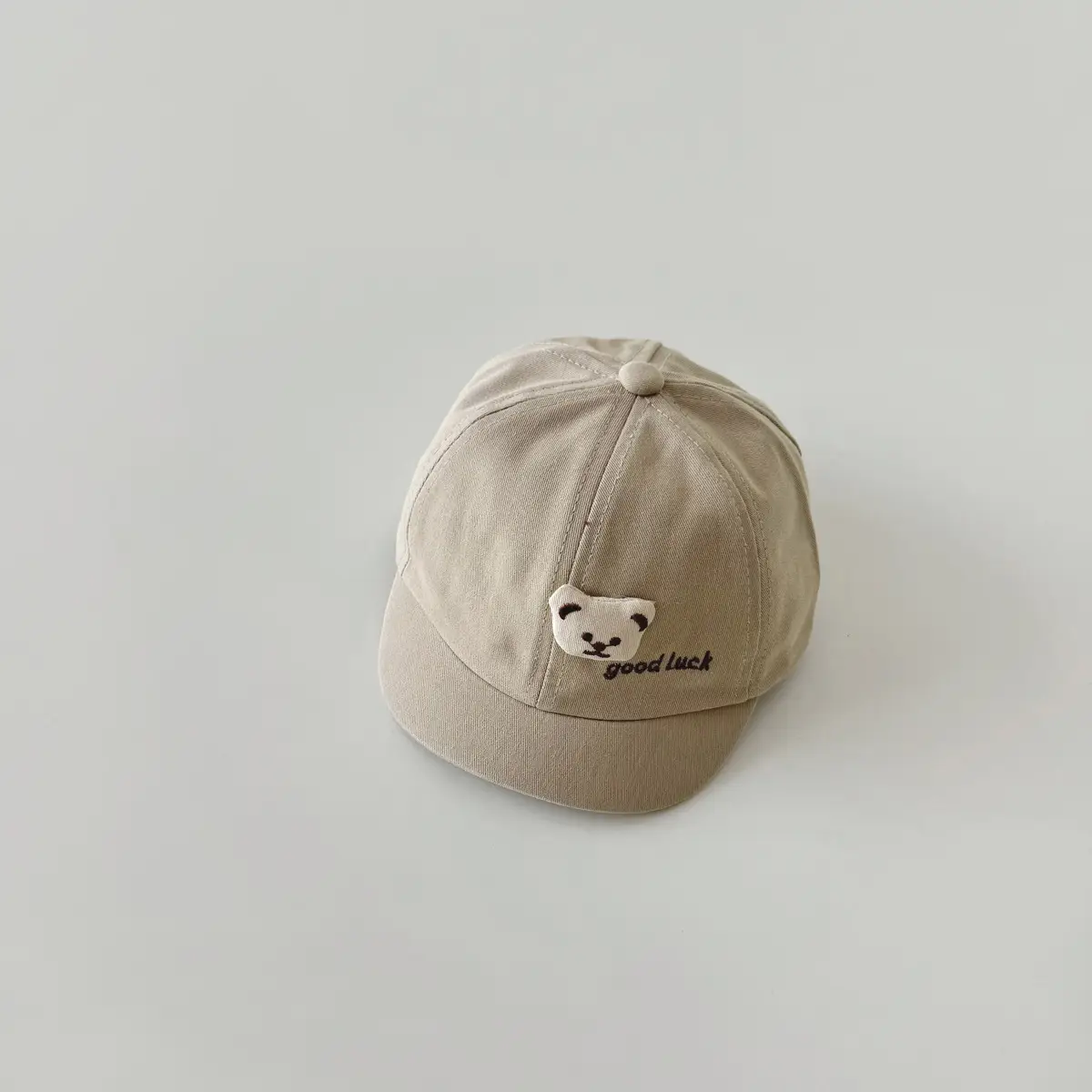 Cute White Baby Hat with Buckle for Girls - Image 2