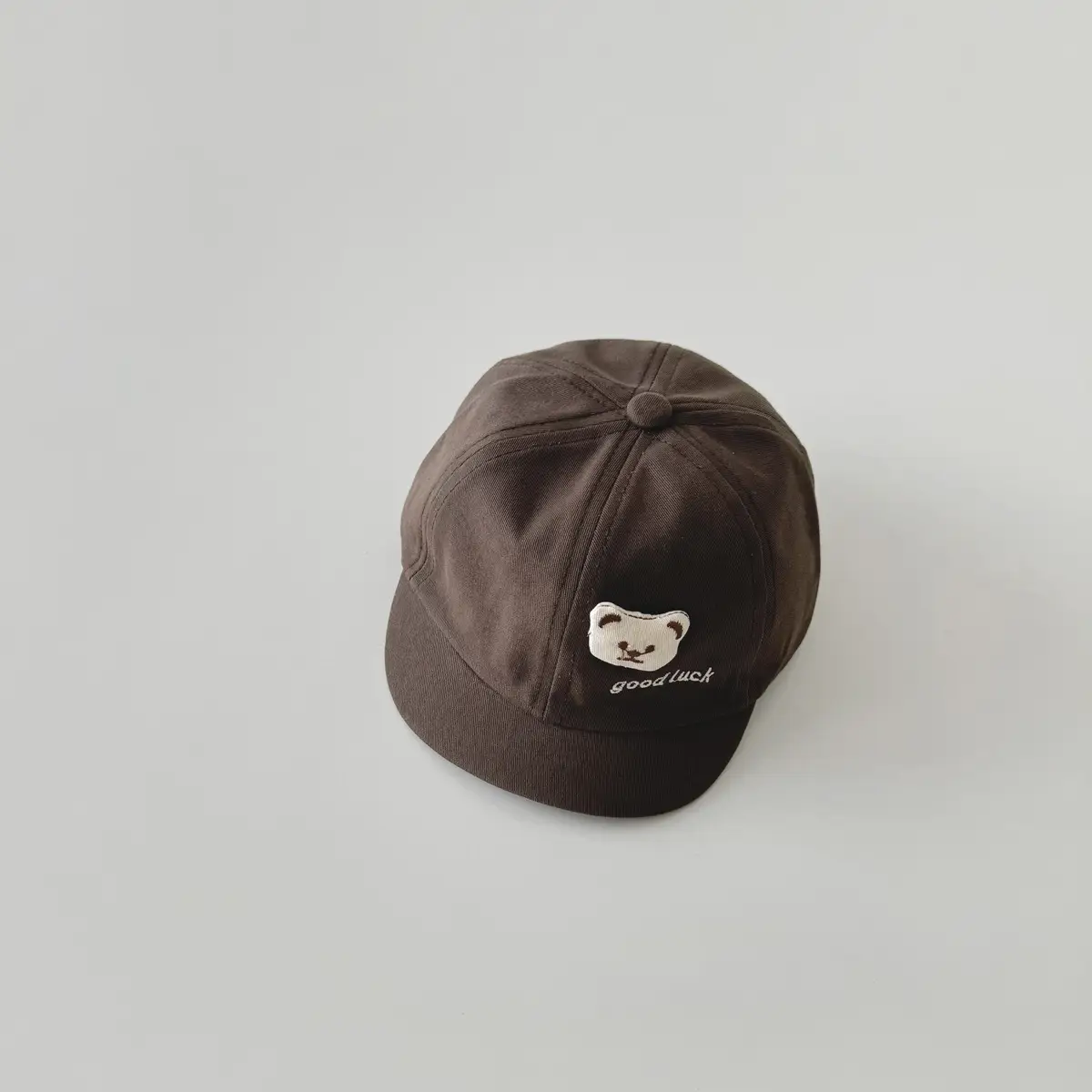 Cute White Baby Hat with Buckle for Girls - Image 3