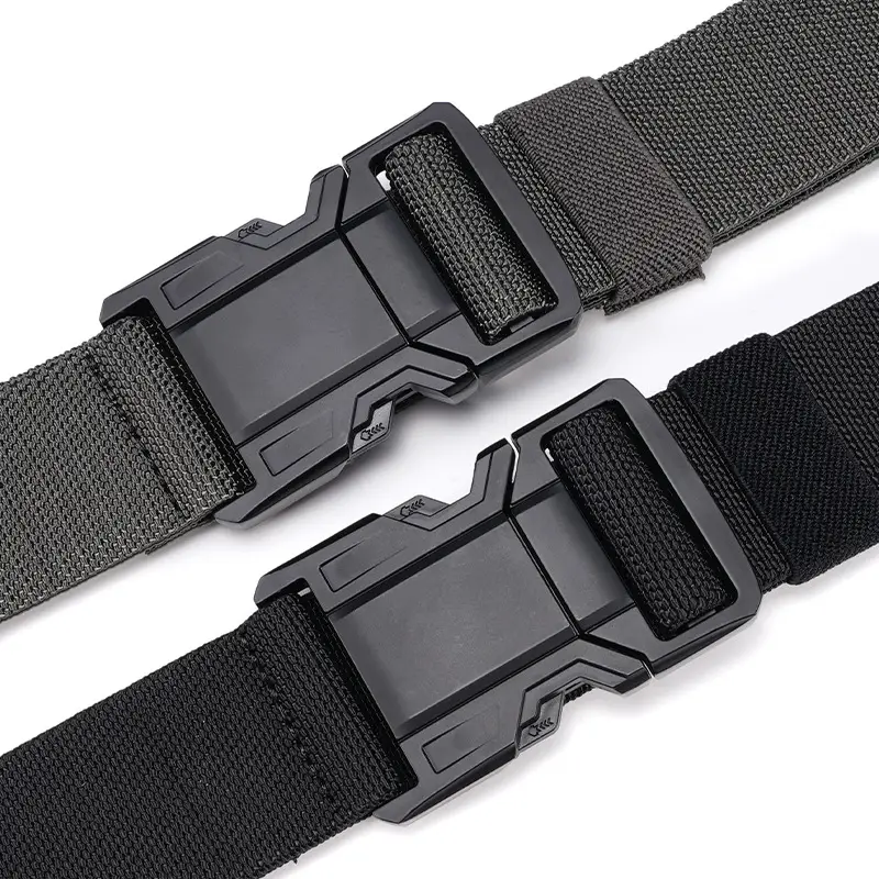 Men's Blue Nylon Belt with Black Buckle - Image 7