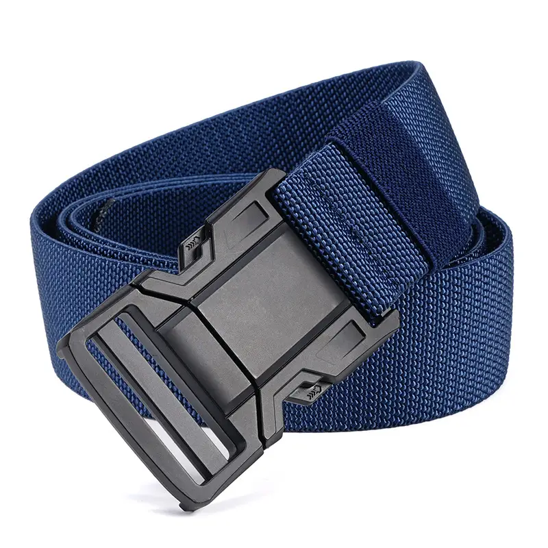 Men's Blue Nylon Belt with Black Buckle - Image 10