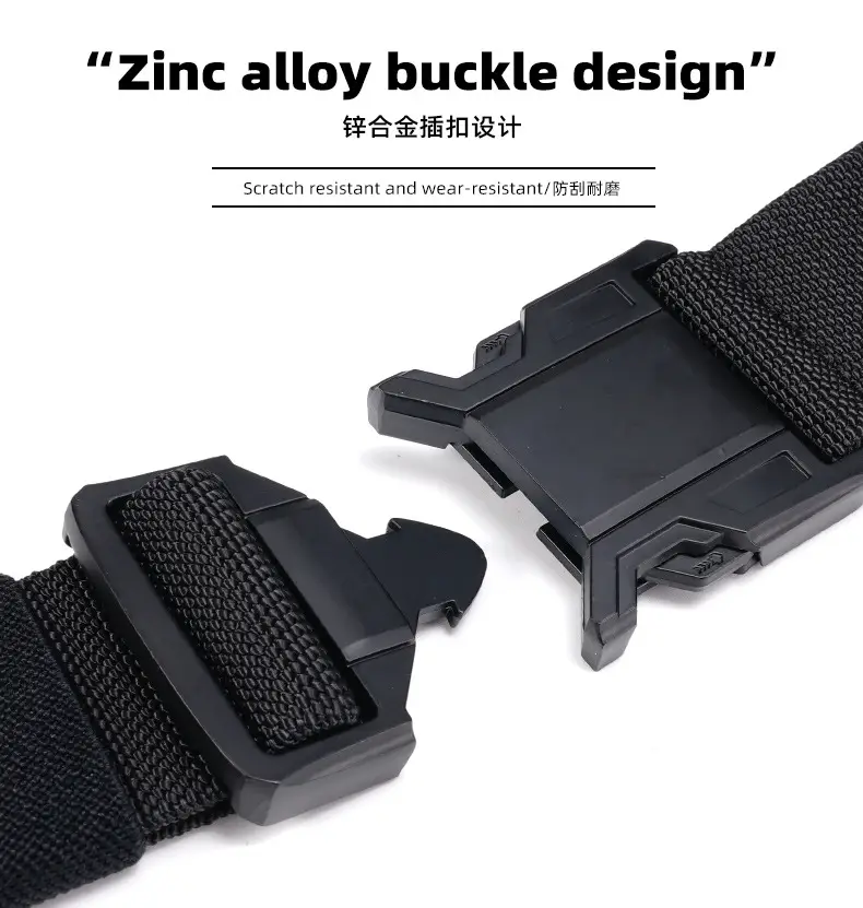 Men's Blue Nylon Belt with Black Buckle — feature 11