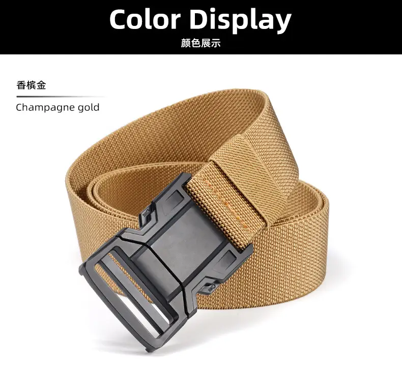 Men's Blue Nylon Belt with Black Buckle — feature 15