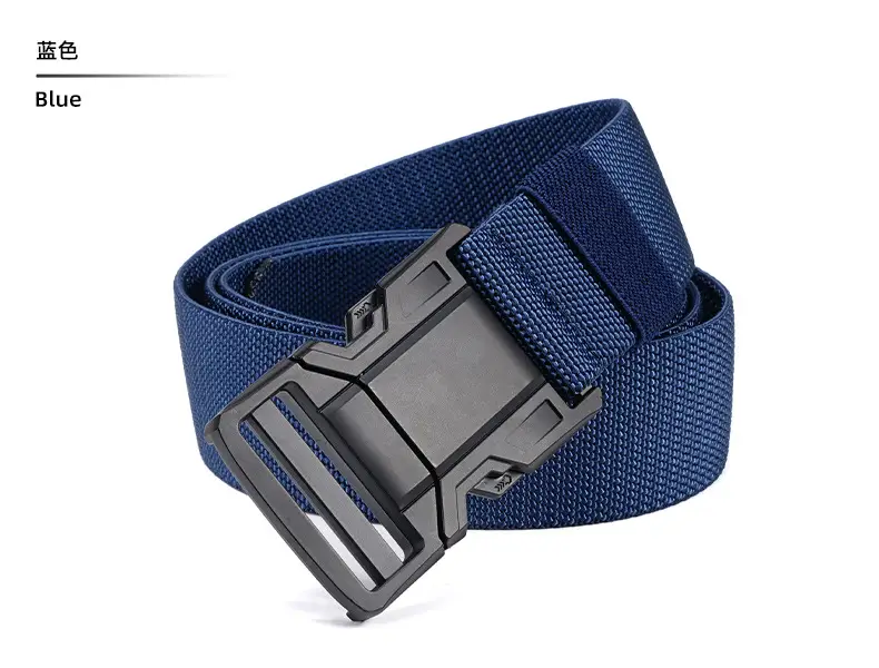 Men's Blue Nylon Belt with Black Buckle — feature 19