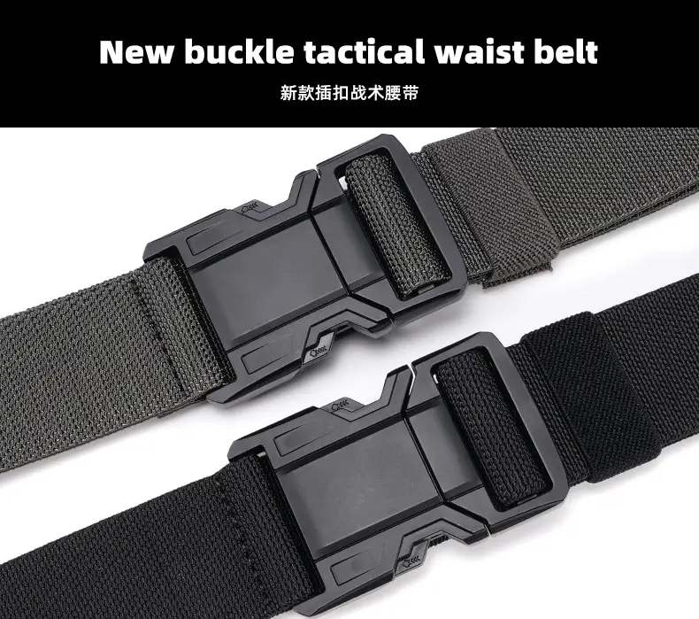 Men's Blue Nylon Belt with Black Buckle — feature 4