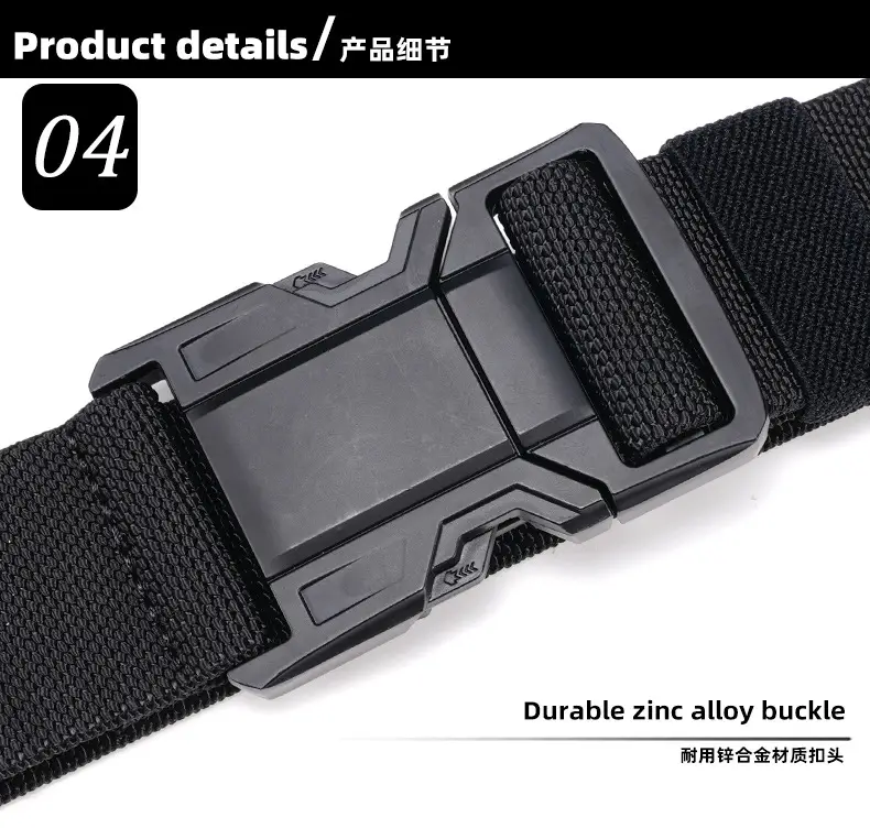Men's Blue Nylon Belt with Black Buckle — feature 9