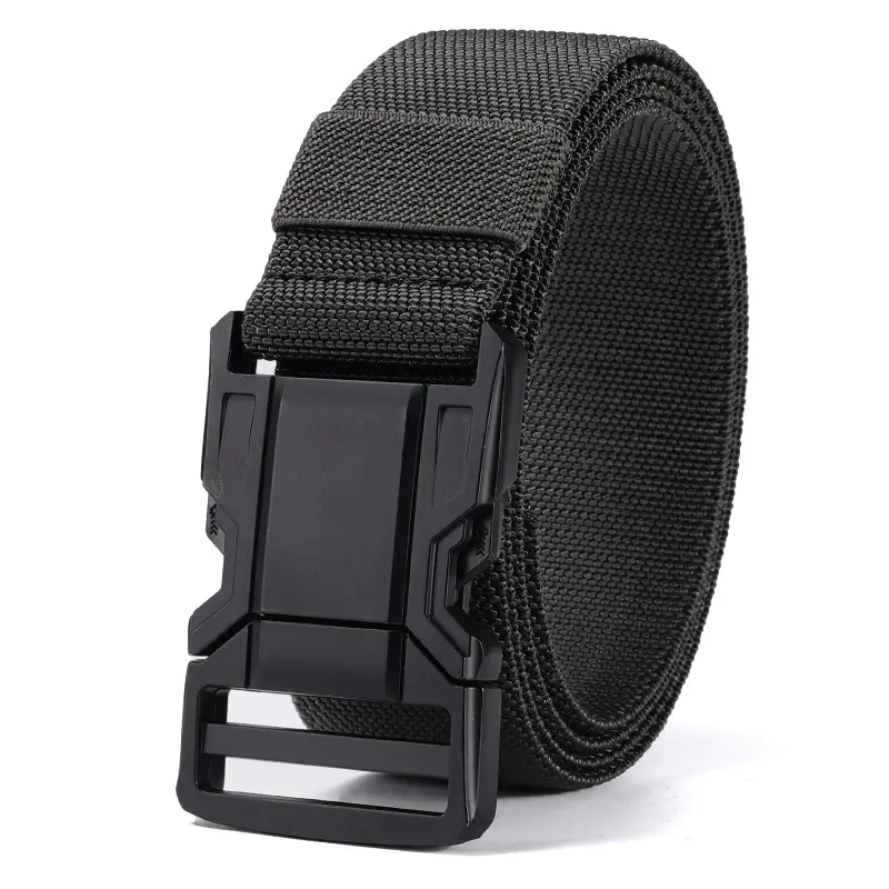 Men's Blue Nylon Belt with Black Buckle - Image 2