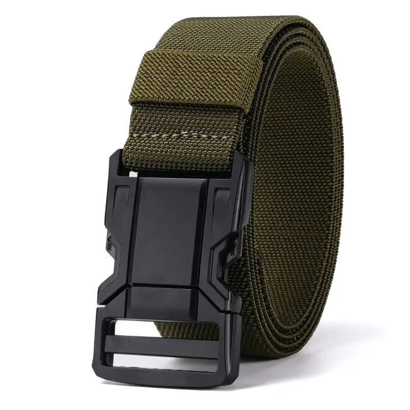 Men's Blue Nylon Belt with Black Buckle - Image 3