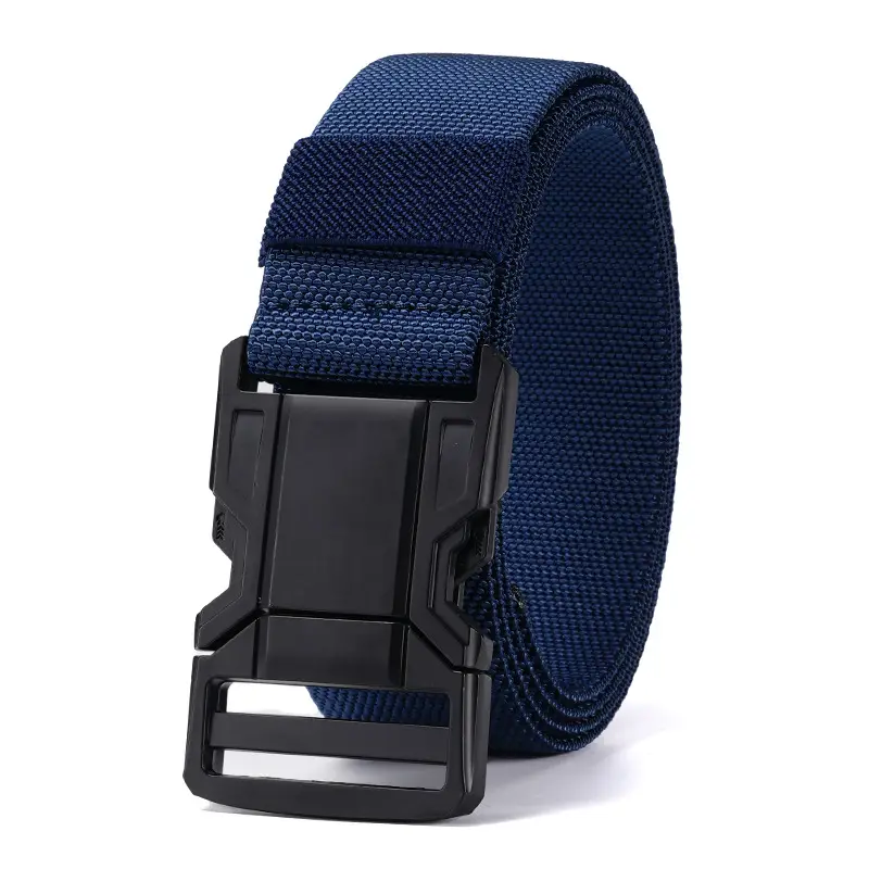 Men's Blue Nylon Belt with Black Buckle - Image 6