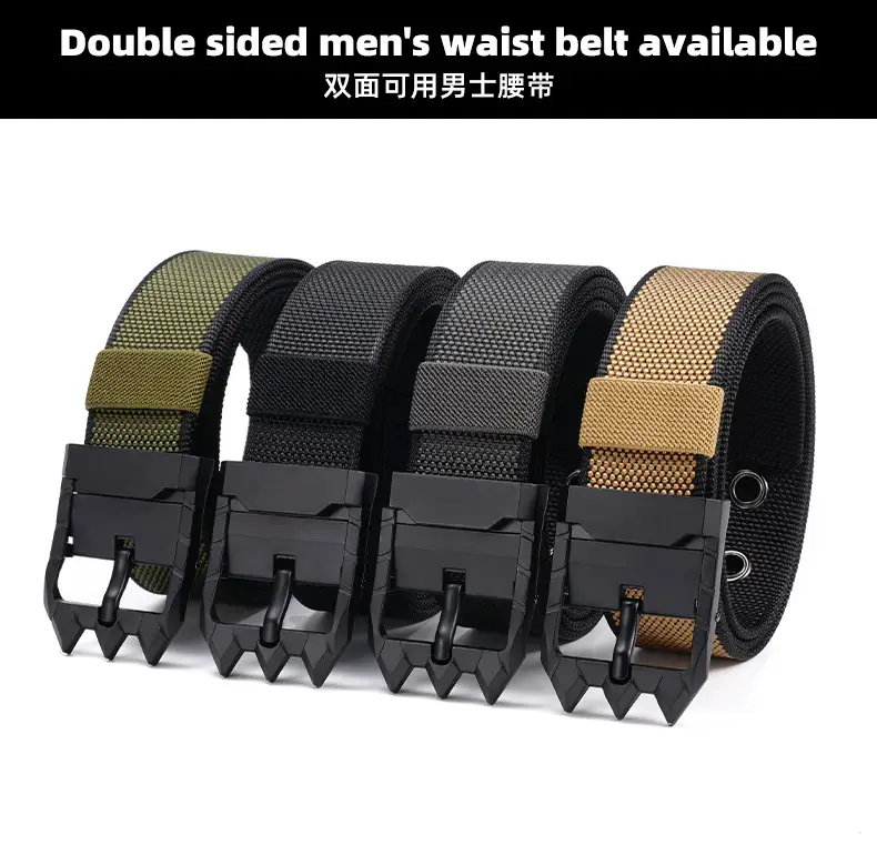 New Men's Rotating Buckle Belt Outdoor Casual All-match Wear-resistant Tactical Belt — feature 1
