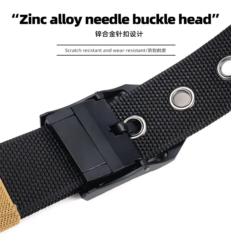 New Men's Rotating Buckle Belt Outdoor Casual All-match Wear-resistant Tactical Belt — feature 11