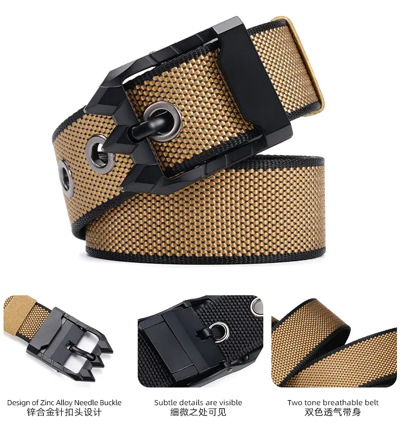 New Men's Rotating Buckle Belt Outdoor Casual All-match Wear-resistant Tactical Belt — feature 13